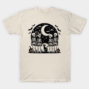 The Witching Hour - Skeletons, bats and cats! T-Shirt